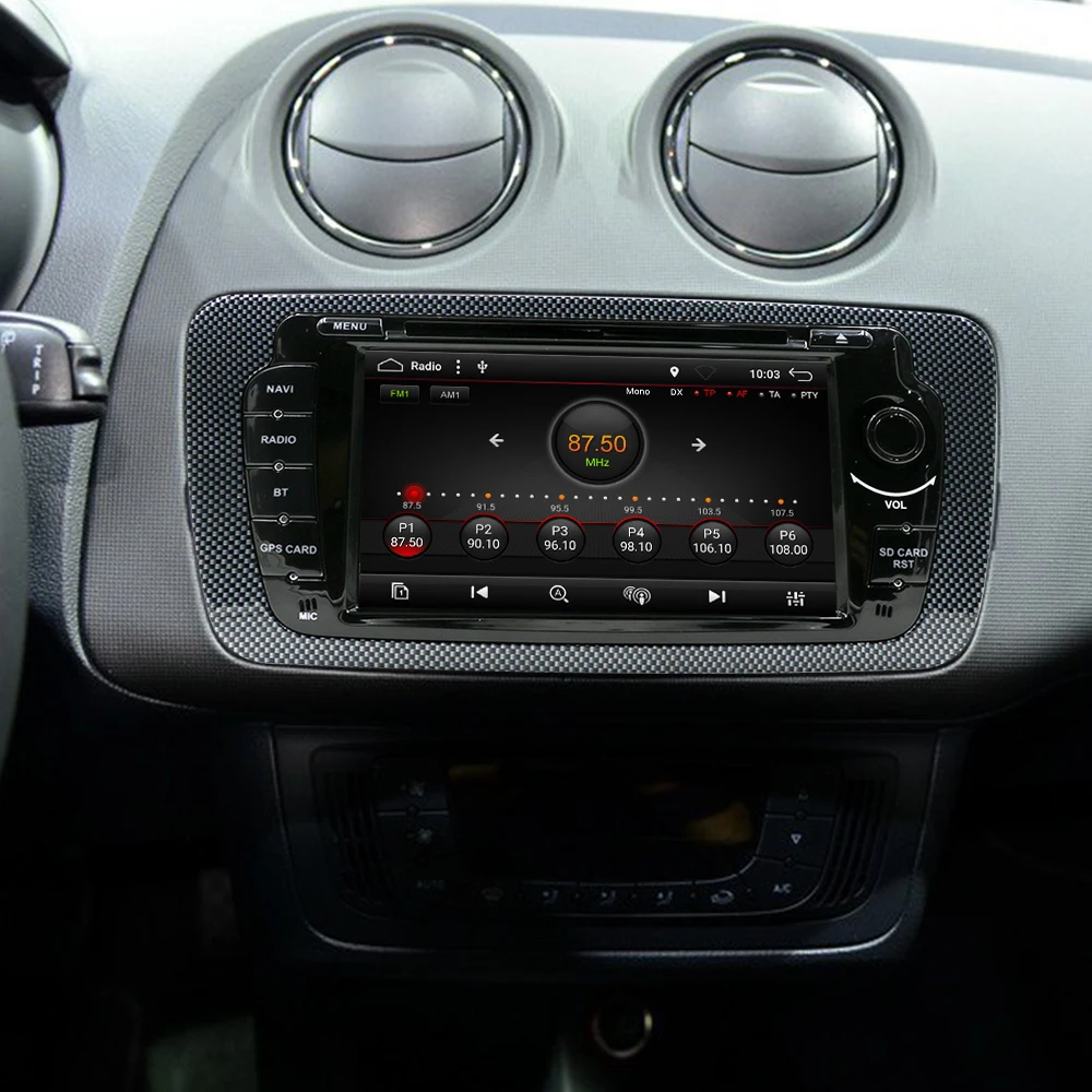 Eunavi ips 2din Android 9 Автомобильный dvd Радио для сиденья Ibiza 6j 2009 2010 2012 2013 gps навигация Мультимедиа Стерео два din аудио rds