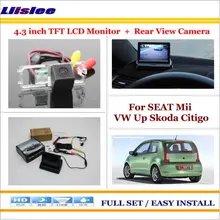 Liislee для SEAT Mii VW Up Skoda Citigo-4," TFT ЖК-монитор+ Автомобильная камера заднего вида = 2 в 1 автомобильная парковочная система