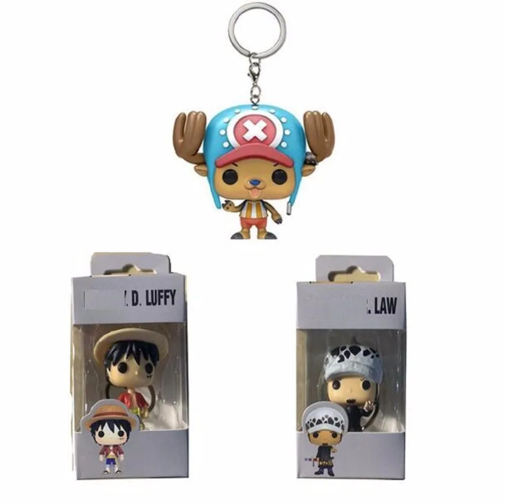 

One Piece Anime LUFFY TRAFALGAR.LAW pendent Keychain Chopper Action Figure Collection Toys for Children Gift with retail box