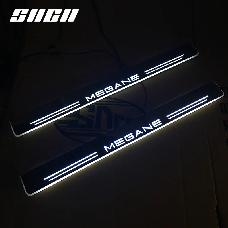 

SNCN Trim Pedal LED Car Light Door Sill Scuff Plate Pathway Dynamic Streamer Welcome Lamp For Renault Megane 2015 - 2017 2018