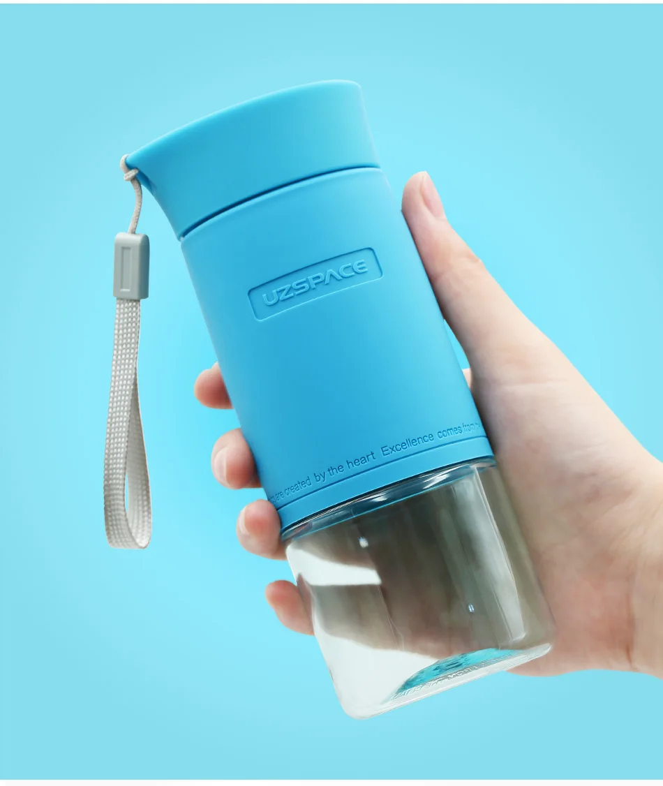 UZSPACE Water Bottles Tritan Material Fashion Portable Lovely Mini Ecofriendly Sports Travel Plastic Drink My Water Bottle 200ML04