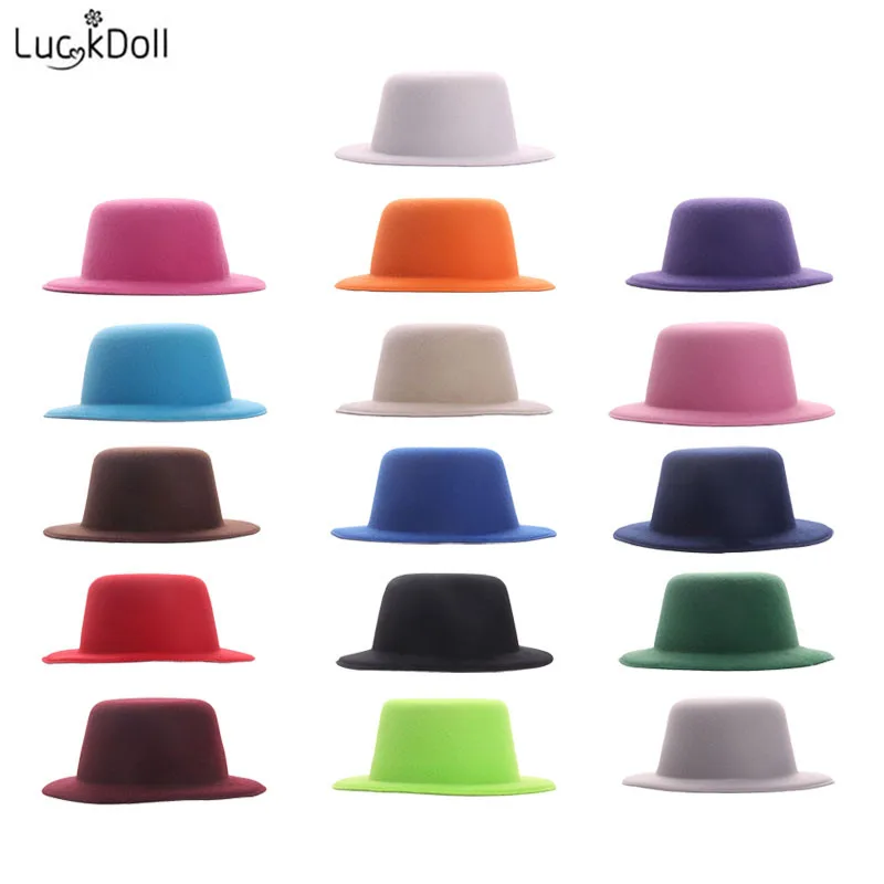 

LUCKDOLL Wool Top Hat Doll Toy Fit 14.5Inch American Doll Doll Accessories