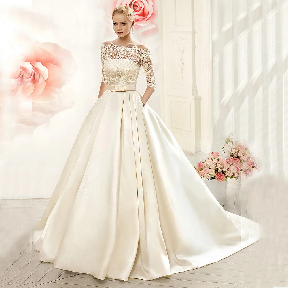 20 New Satin Ball Gown Wedding Dress