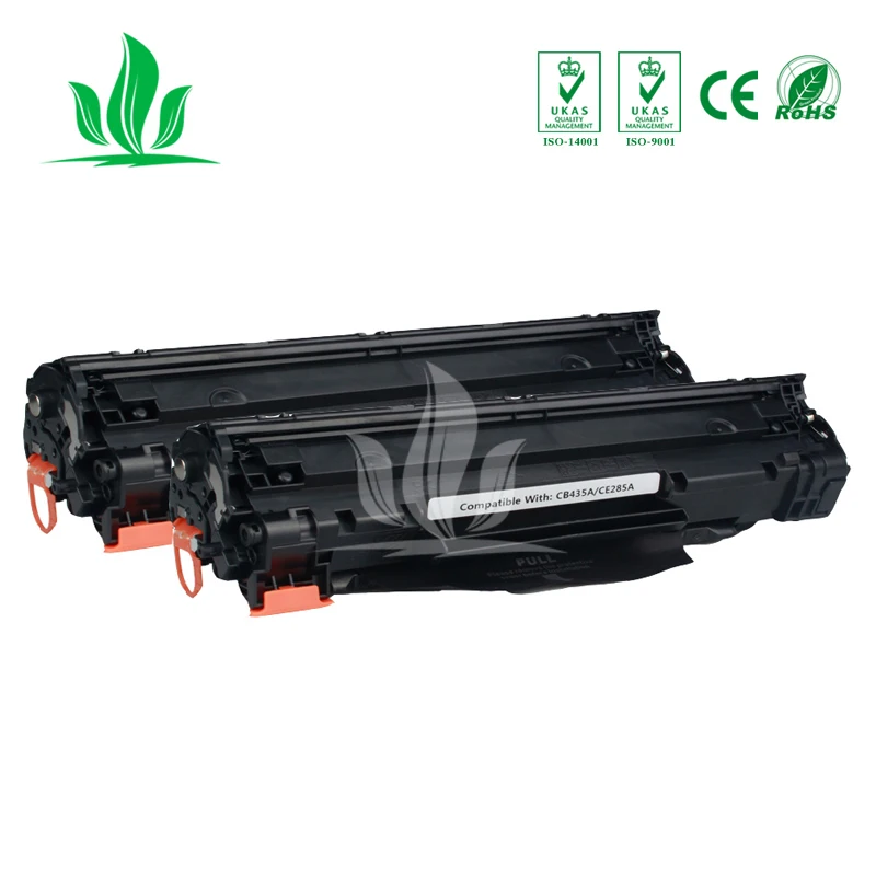 

2 pcs CB435A 435a 285a toner cartridge Compatible for HP P1002 P1003 P1004 P1005 P1006 P1009M 1522 P1505 M1130 1132 printer ZH