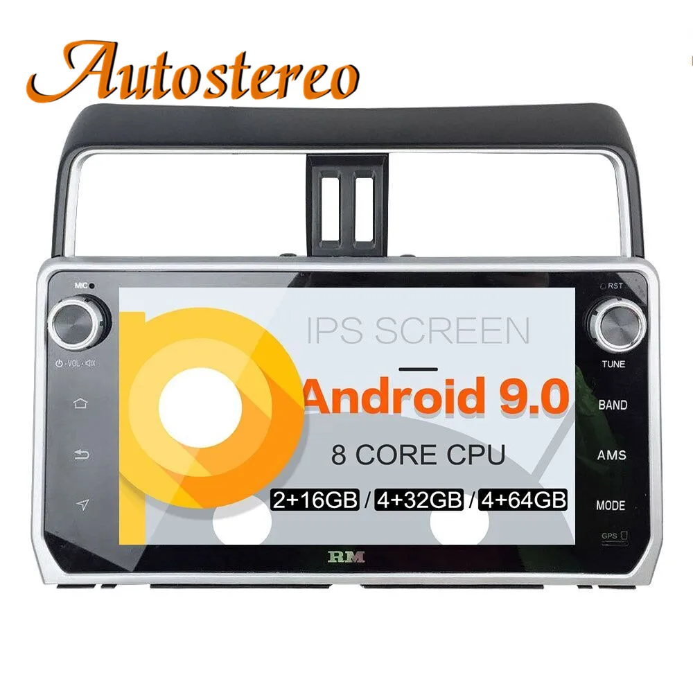 

Android 9 PX6 Car GPS Navigation car No DVD Player For Toyota Land cruiser Prado 2018+ head unit radio tape recorder auto stereo