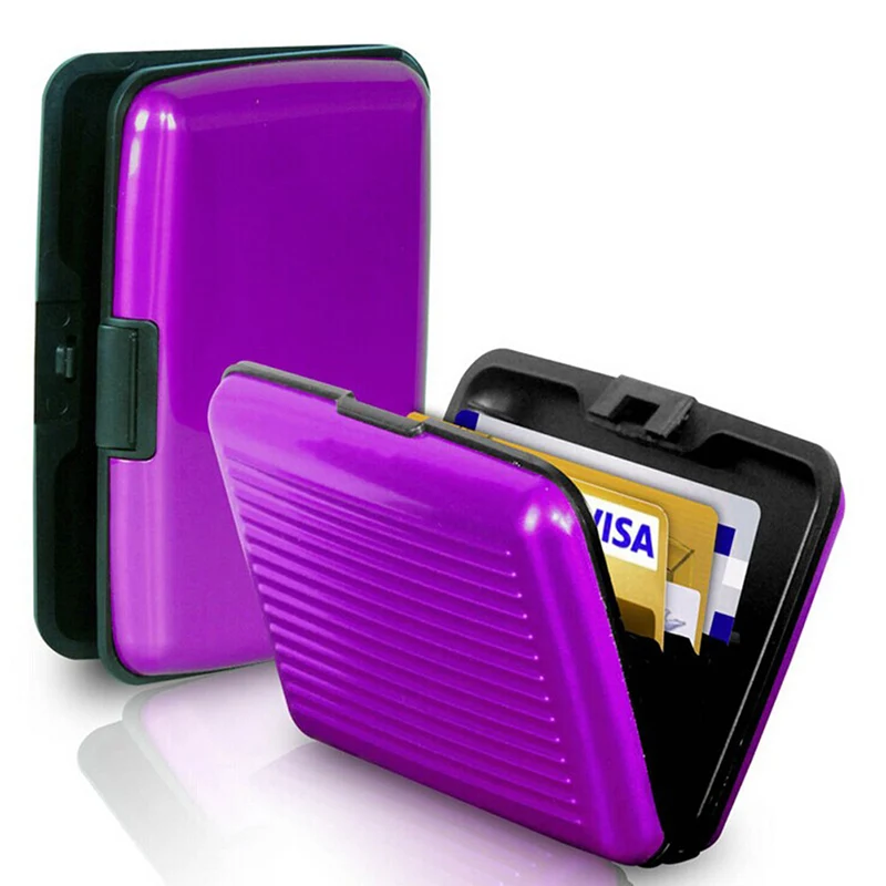  Waterproof Business ID Visa Credit Card Wallet Holder Aluminum Metal Pocket Case Box 