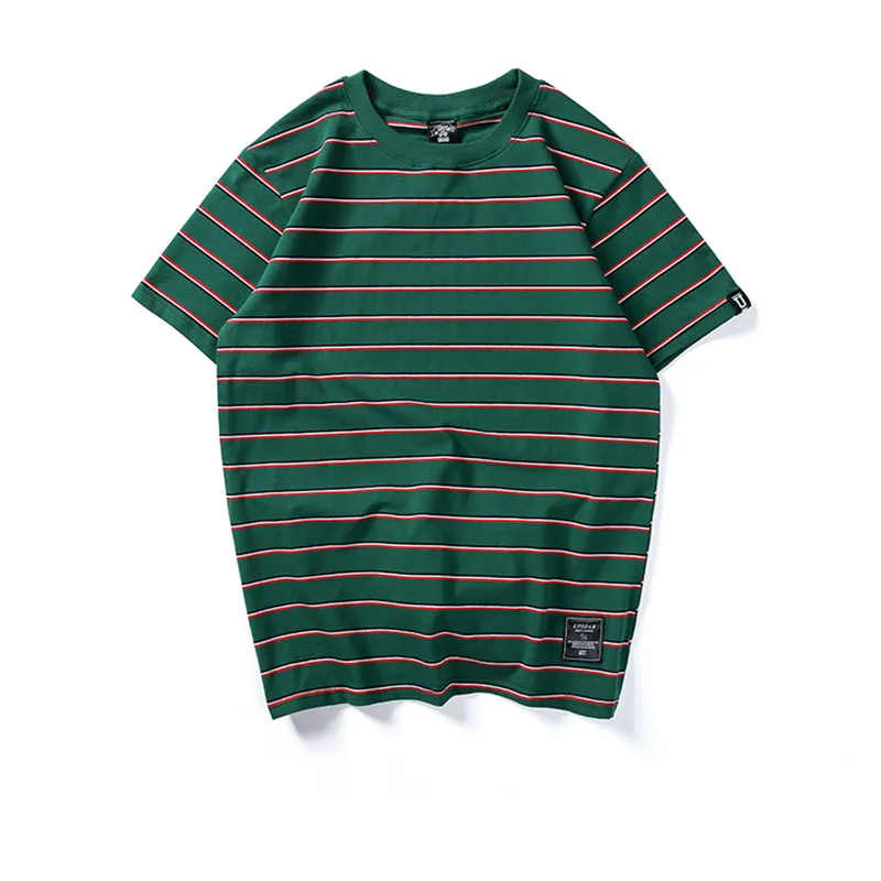 

Fashion Striped T-shirt men Casual Print t shirt Male Brand tshirt Cotton Slim Fit Tee Shirt tops 2018 Summer Hip Hop Streetwear