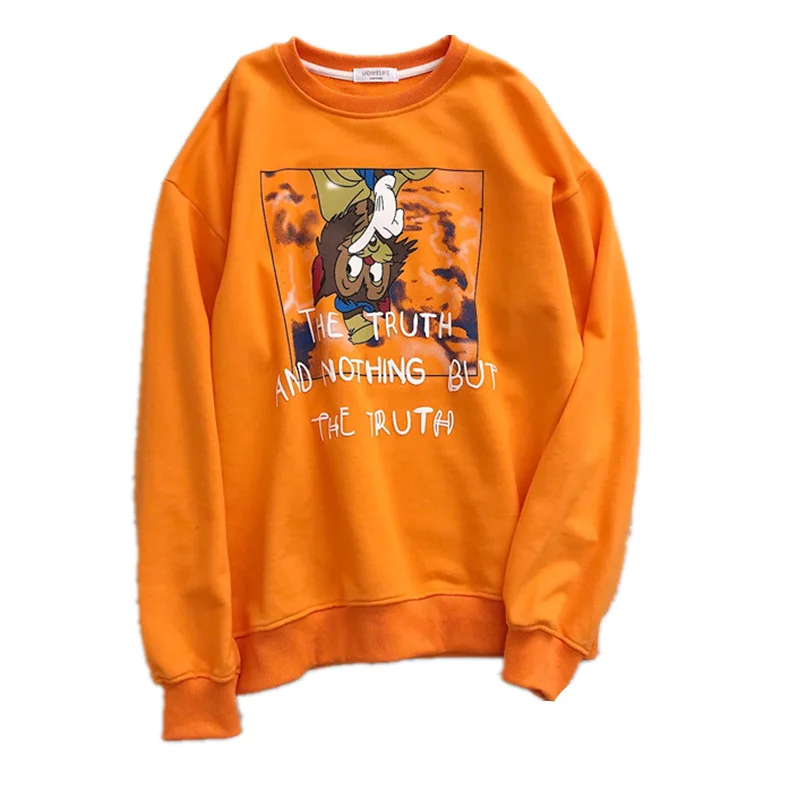 

Shuchan cotton sweatshirt 2019 spring kpop Cartoon Hoody Women's top deportivo mujer designer clothes fashion top female