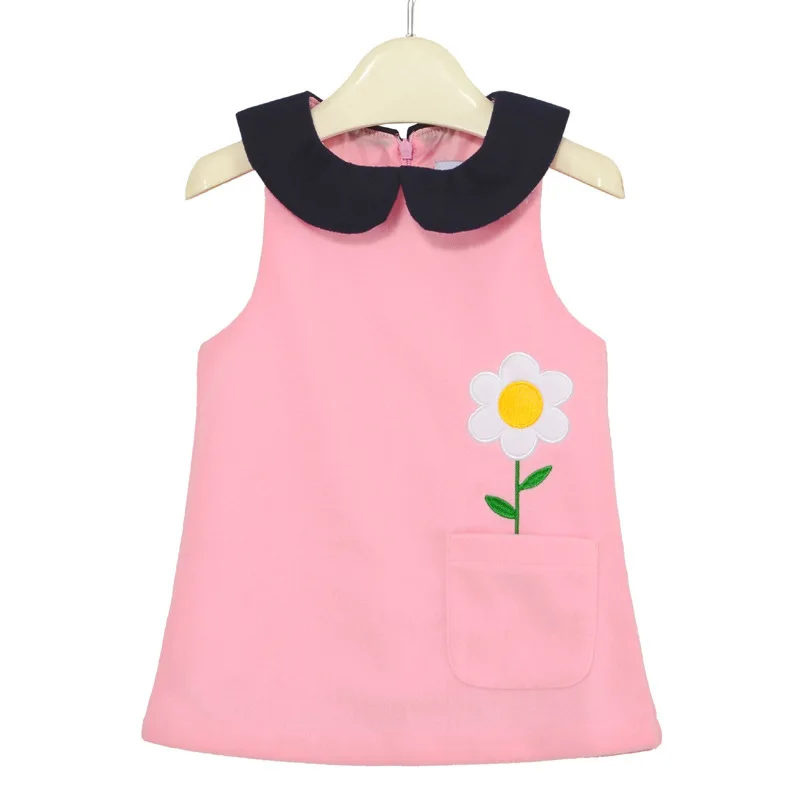 2018 Fashion Baby Winter Girls Dresses Vest A Line Lolita Style Pink