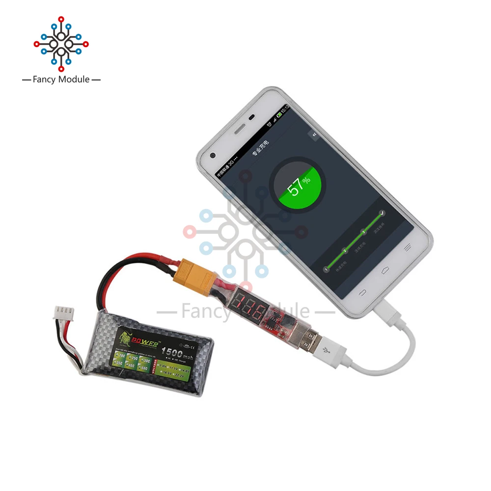 2S-6S Lithium Lipo Battery XT60 Plug to USB 5V Charger Converter Module Cellphone Mobile charger Adapter 01 (3)