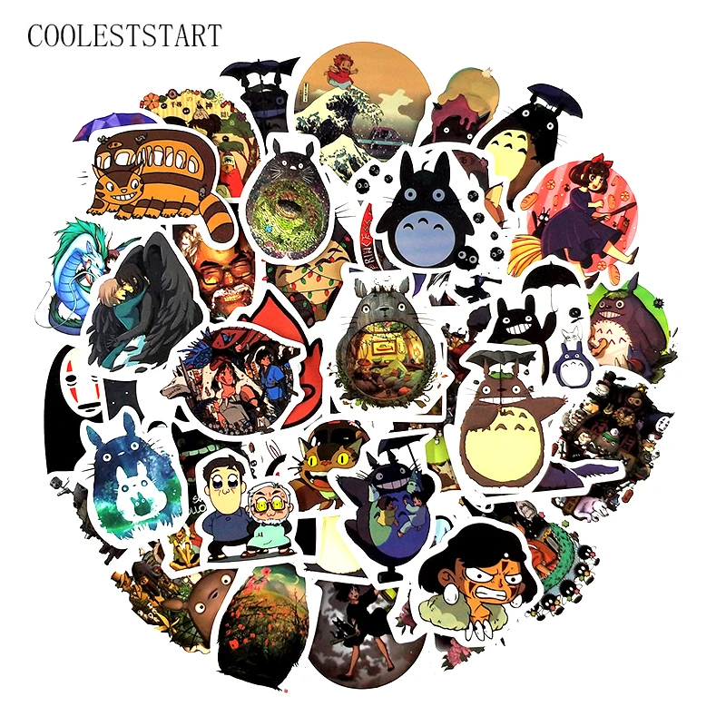 

50Pcs/Set American Film My Neighbor Totoro Stickers For Motorcycle Laptop Luggage Decorative Refrigerator Skateboard DIY Sticker