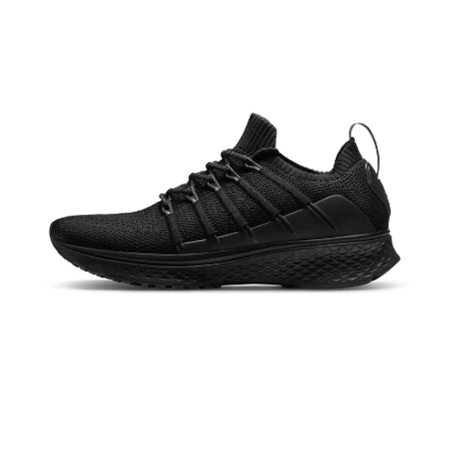 Оригинальные мужские кроссовки Xiaomi 2, спортивная обувь для бега, дышащая система блокировки рыбьей кости, эластичная трикотажная обувь, спортивная обувь для улицы - Цвет: Black EUR43