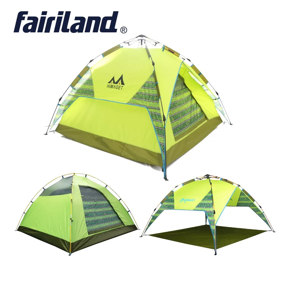 Кемпинговая палатка быстрое автоматическое открытие всплывающая палатка двухслойная для 3 человек водонепроницаемая ветрозащитная наружная походная палатка