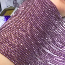 Свободные бусины фиолетового цвета шпинель круглая граненая 2 мм 1" для изготовления ювелирных изделий DIY FPPJ бусины натуральный драгоценный камень