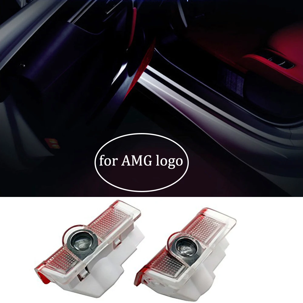 

2pcs Car Welcome Door Light Led Ghost Shadow Courtesy Logo Lights For Mercedes Benz AMG C200 C400 W246 W205 W212 Accessories