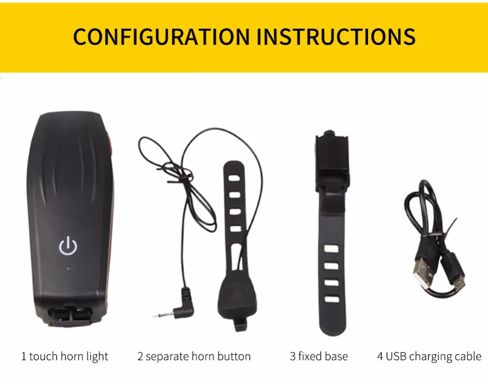 Clearance WEST BIKING Bicycle Front Light USB Lamp Bike 2000mAh 5 Modes Light For Bicycle Headlight Led Rechargeable With 130 db Speaker 13