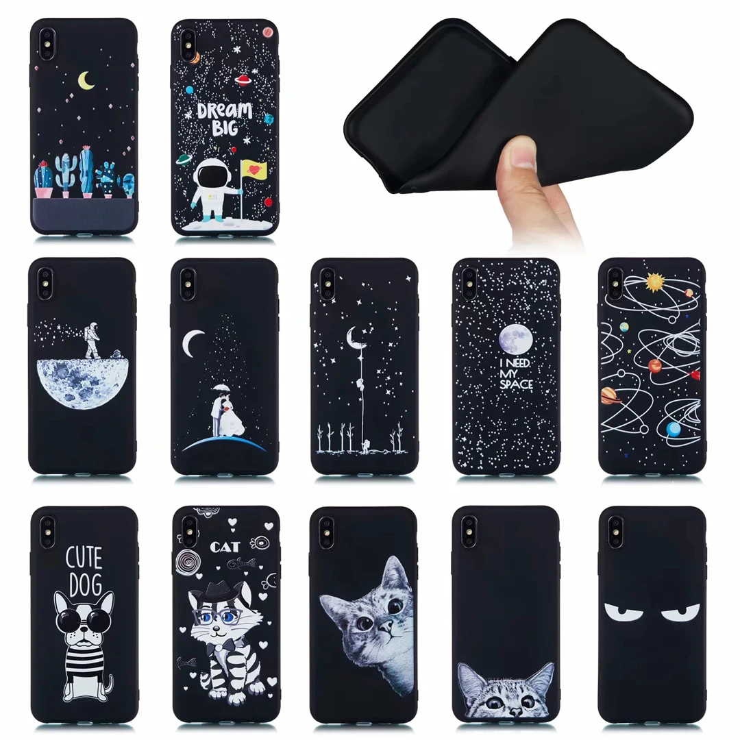 Новый Модный мягкий силиконовый чехол из ТПУ с рисунком Луны для Huawei P30 P20 Mate 20 Lite