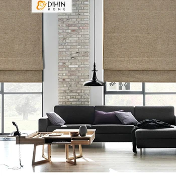 

DIHIN HOME Modern Coffee Full Blackout Roman Shade Roman Blind Home Decor Window Drapes For Living Room