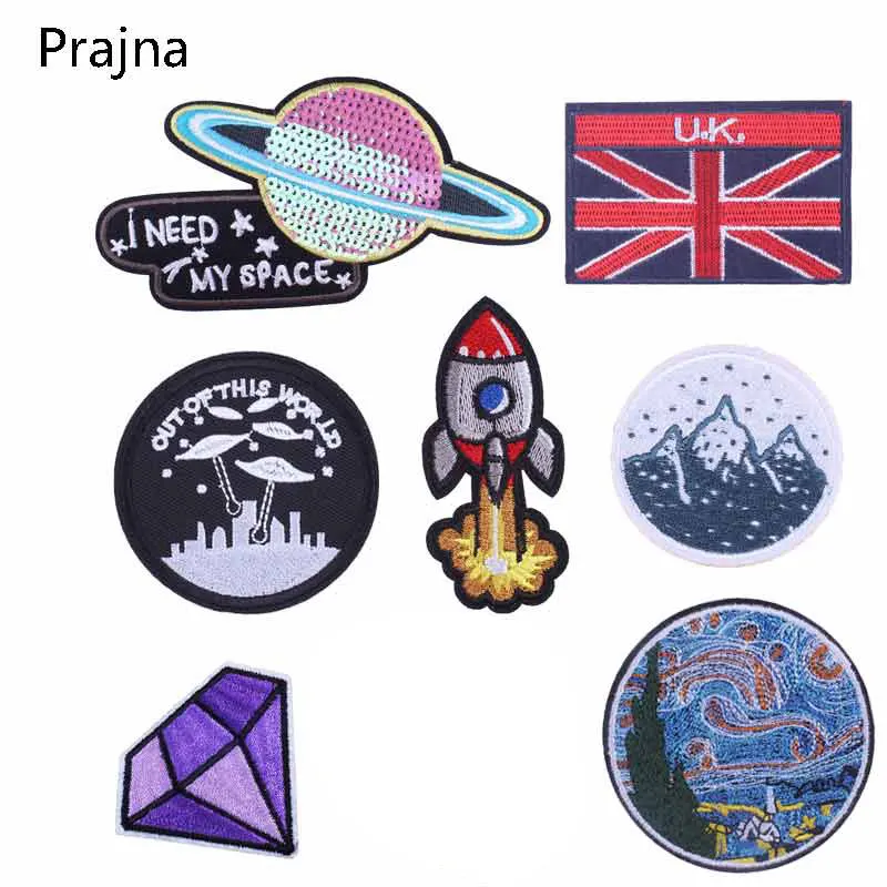 

Alien Astronaut Patch American Flag Outlaw Embroidered Strip Patch For Clothes Embroidered Patch Cheap planet express E