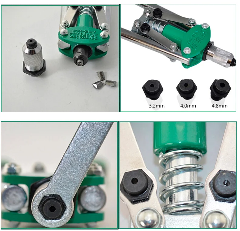 AIRAJ 16 дюймов расклепочный станок двойные ручки Nail Gun M3.2 M4.0 M4.8 промышленных клепки Инструменты Бесплатная доставка