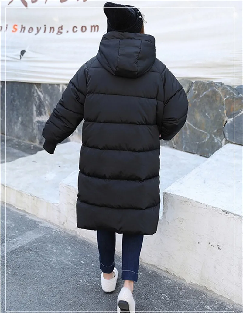 Inverno de Algodão Cabolsa com Capuz Tecido de Veludo à Prova de Vento Tamanho Grande Parkas Mulheres Jaqueta Engrossar Parka Quente Fêmea 100 kg Pode Ser Usado 4xl 12 Moda Feminina