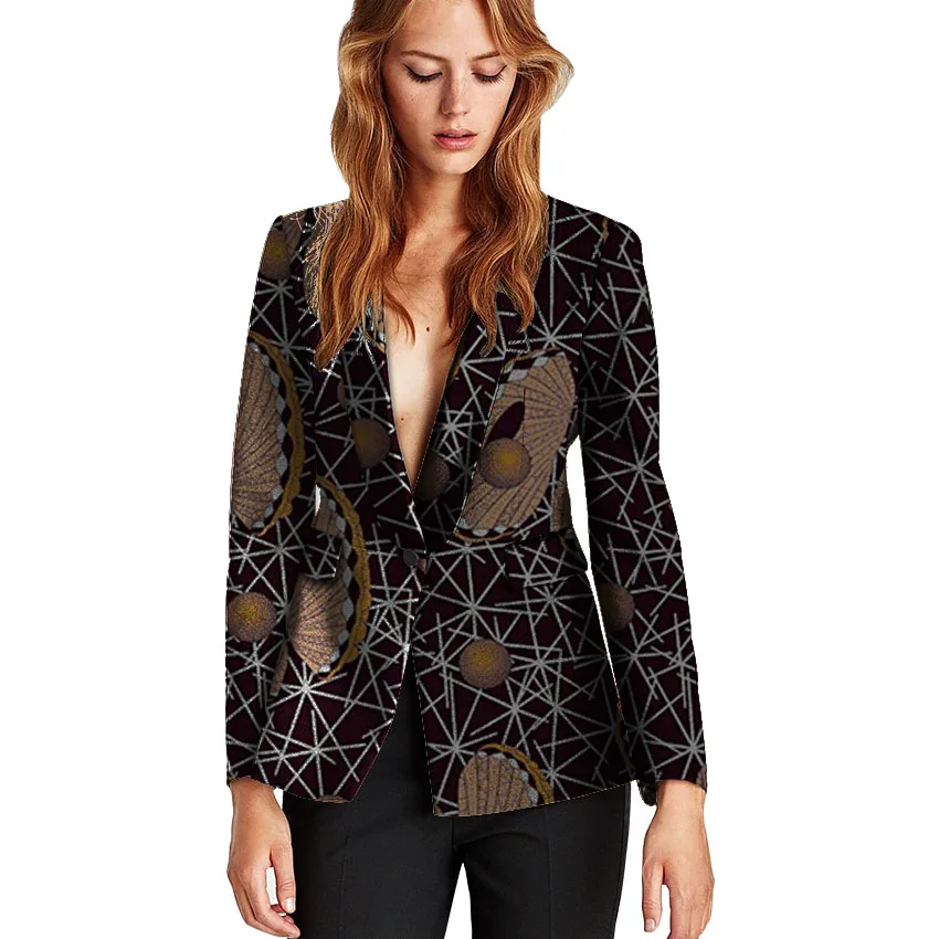 Blazer 9 Femmes 10 1 Veste Sur 8 Vêtements Commande 12 Faite 5 Africaines 4 3 11 2 Motif Imprimé 7 Femelle Dashiki 6 Mode TrxqF75wHr