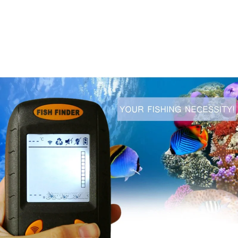 Водонепроницаемый проводной эхолот портативный ЖК-монитор эхолот сигнализация эхолот от 2 футов до 328 футов эхолот рыболовный эхолот