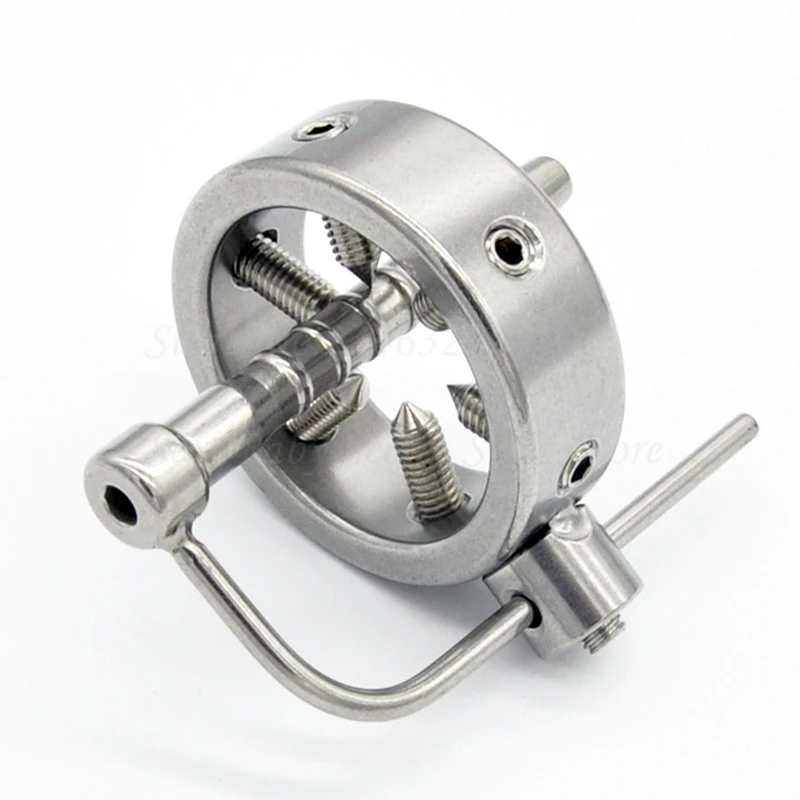 304 Stainless Steel Penis Rings With Urethral Sound Plug,Male Chastity Device,Scrotum Testicle Lock,Cock Clamp Sex Toys For Men