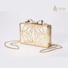 Leather mini shoulder bag gold Sequined women handbags chain Bow fashion brand ladies clutch bag crossbody bags purse 6036