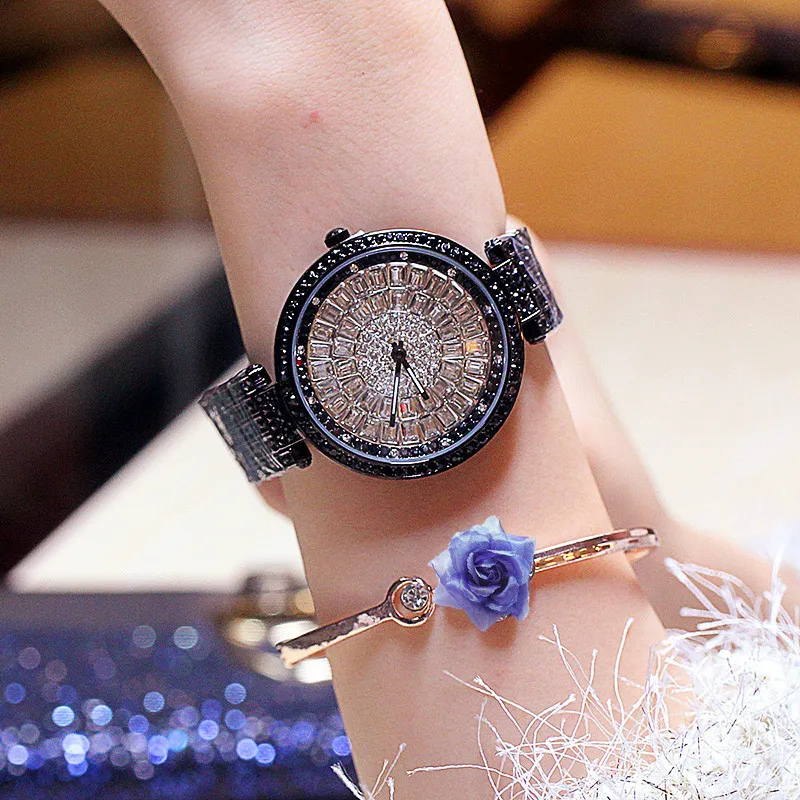 Модные Роскошные Аналоговые кварцевые наручные часы для женщин, женские часы с бриллиантами и кристаллами, подарок, Relogio Feminino, Прямая поставка