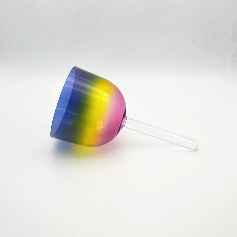 

HF New 3th Octave Rainbow Crystal Singing Chime Body Heath Healing Spirit Soul Therapist Yoga Crystal Singing Bowl With Handle