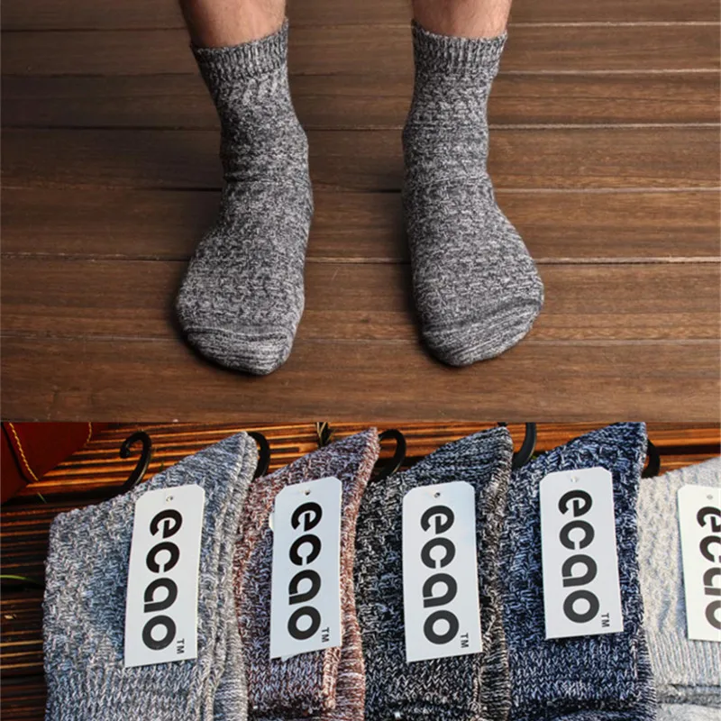 10Pairs/Lot Japanese heavy line men socks Harajuku retro color folk