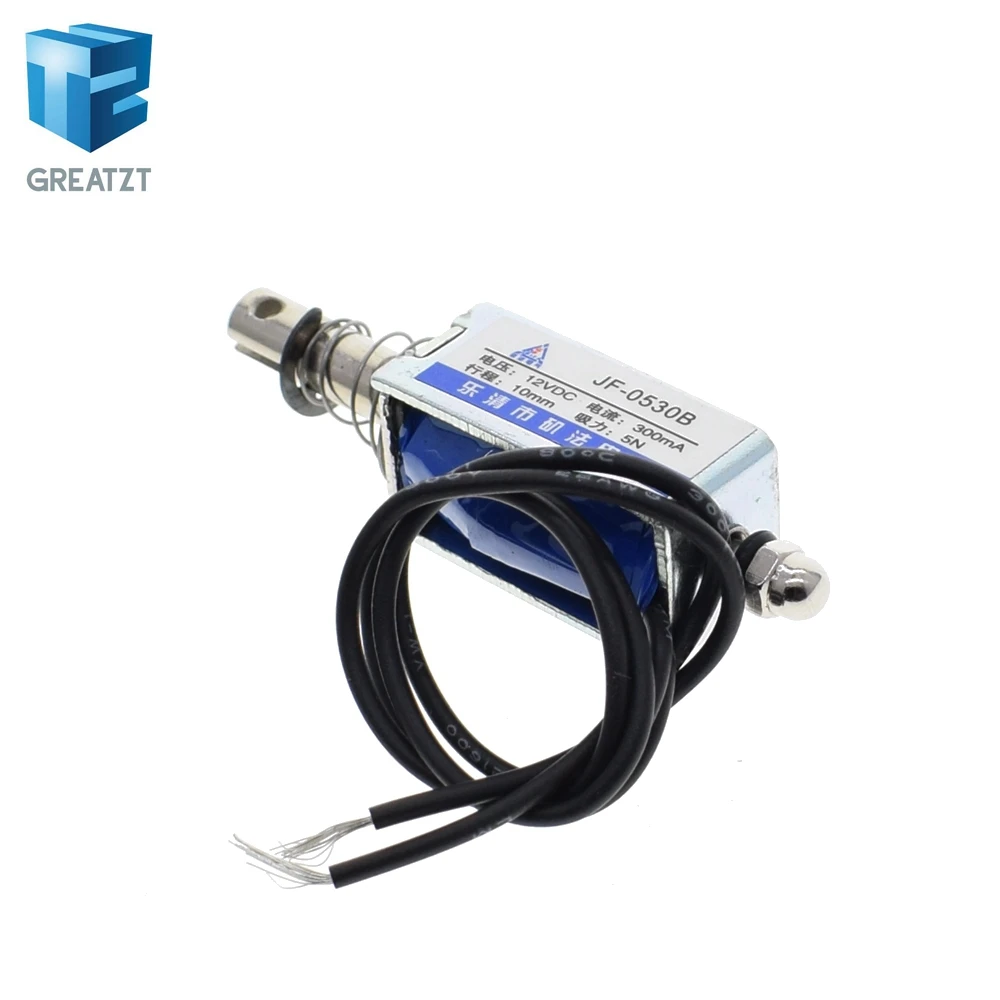

JF-0530B DC 6V 12V 24V Push&Pull type gangbei-0530B Open Frame Electromagnet keepping Force 5N travel 10mm Linear Solenoid
