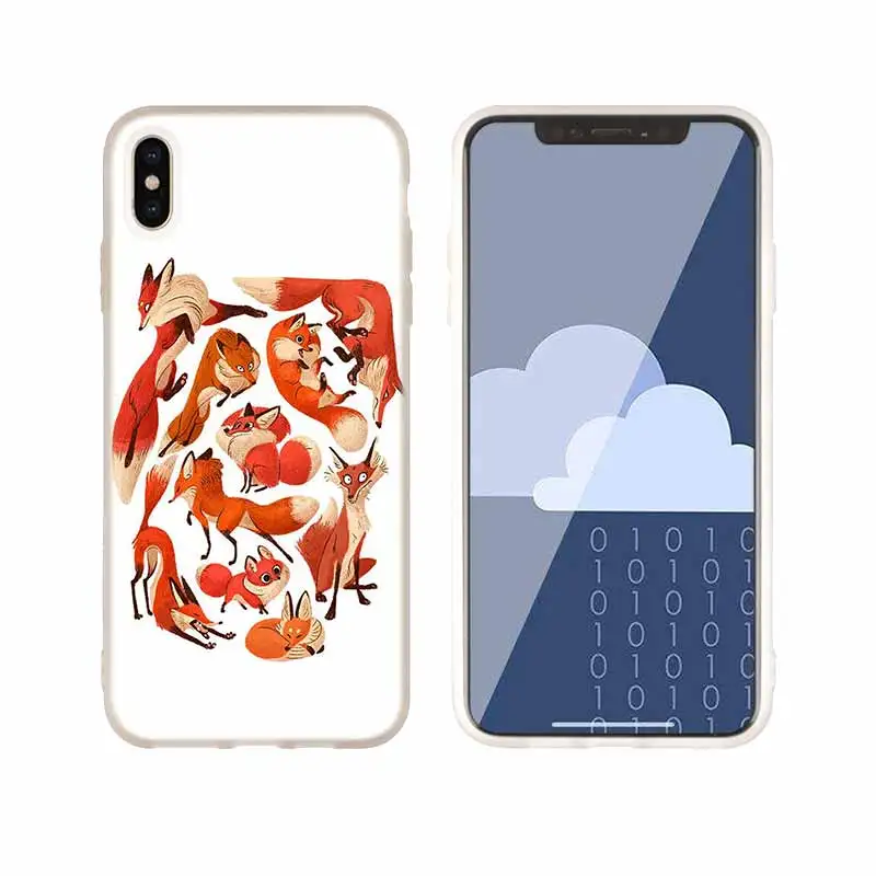 as the picture 11 Чехлы для телефонов, силиконовый мягкий чехол для iPhone 11 Pro X XS Max XR 6 6S 7 8 Plus 5 4S SE, Забавный милый аниме foxs - Цвет: as the picture 11