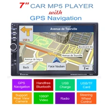 2 din игрок автомобиля mp5 GPS USB universal автомобильный радиоприемник аудио автоматический датчик парковки автомобилей стерео в тире Bluetooth Бесплатная карта + Камера Для VW