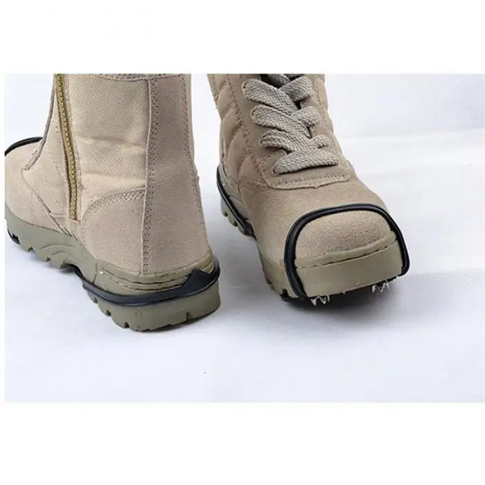 1 пара силиконовые альпинистские Нескользящие цепления для обуви Ice Snow Grips Cleat над обувью шипы шпильки кошки YS-BUY