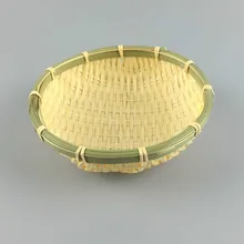 Бамбуковая корзина для фруктов ручной работы еда подарок на день рождения корзины для хранения китайский стиль тканый винтажный Органайзер