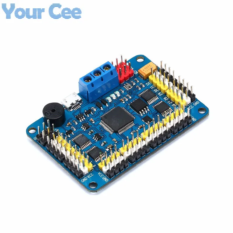 Новая версия 32 канала Robot серво Управление Board Servo Мотор Управление; PS2 Беспроводной Управление USB/UART режим подключения