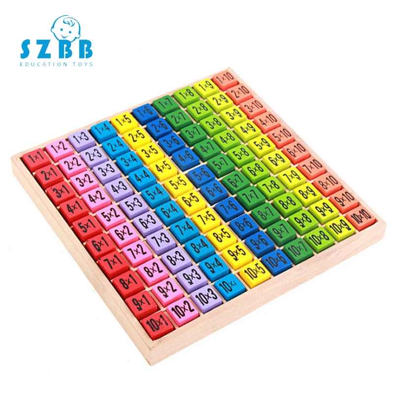 

SZ STEAM Educational Wooden Toys for Children Baby Toys 99 Multiplication Table Math Arithmetic Teaching Aids for Kids SZ3b01