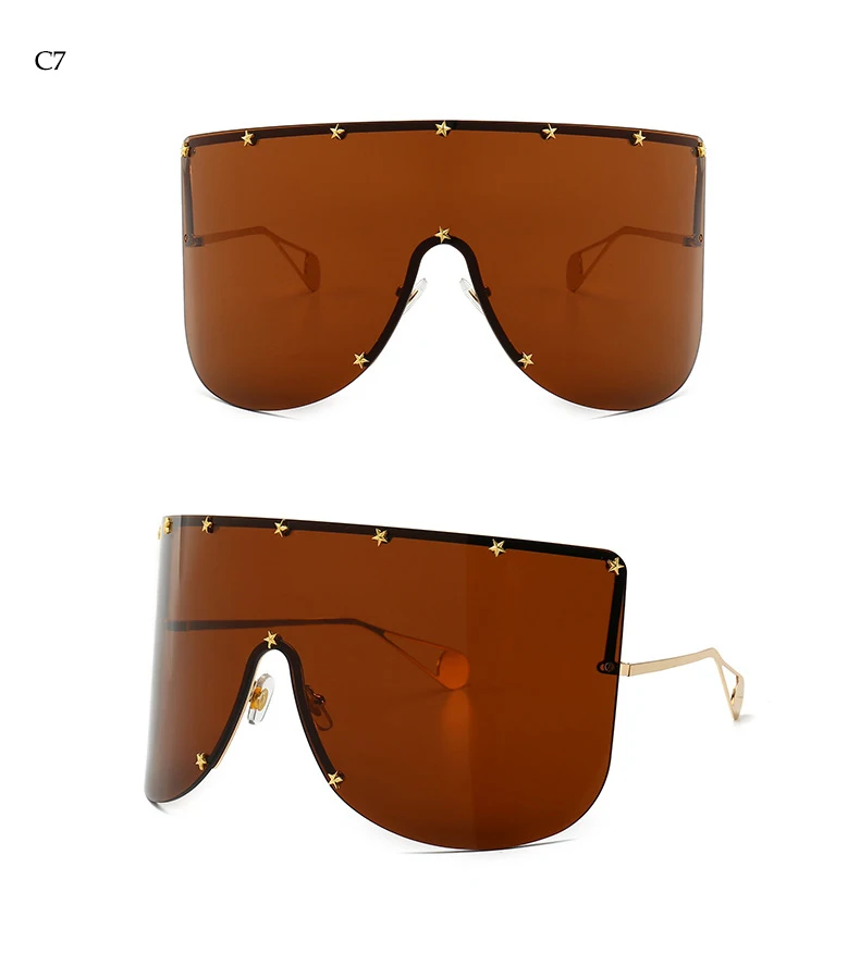 HBK огромный черный солнцезащитные очки мода для женщин Роскошные звезды украшения защита от солнца очки брендовая Дизайнерская обувь маска стиль летн