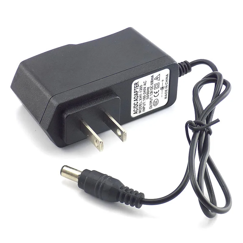 500mA Мощность конвертер адаптер питания AC к DC 12V 0.5A Питание US EU Plug Переключатель 5 мм