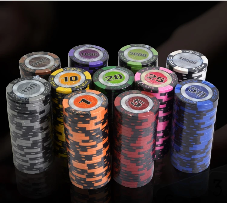 100 шт./компл. 14 г казино фишки для покера Делюкс наборы, пшеница Корона фишки для покера цветная глина микросхемы Texas Hold'em Набор монет +