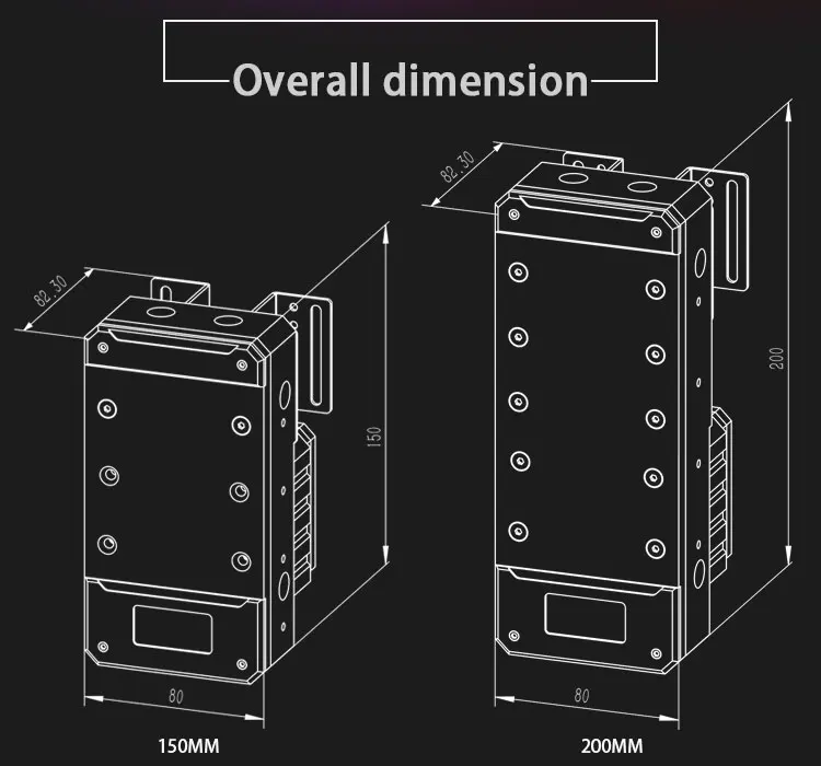 Barrowch D5 насос коробка ШИМ управление+ резервуар в одном 5 в D-RGB для ПК водяного охлаждения 18 Вт 1100L/ч FBD5BX