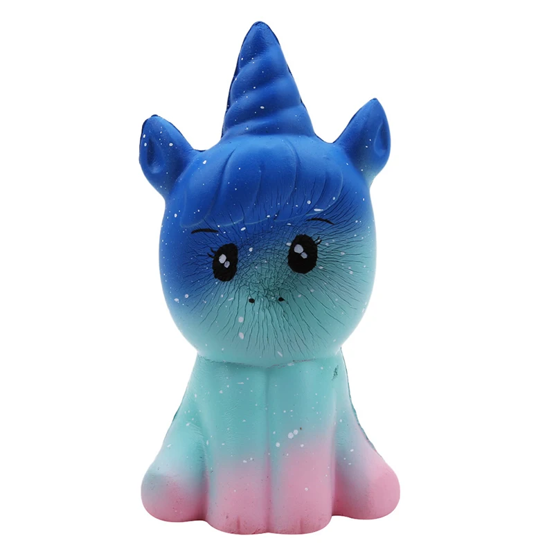 Jumbo Kawaii Rainbow Cute Unicorn Horse Squeeze Super Slow Rising Strap Pendant Beauty Stress Reliever Selling Kid Toys T0721 (9)