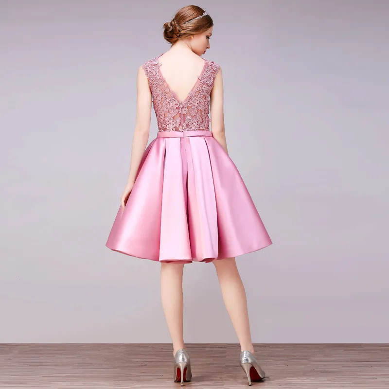 ROBE DE SOIREEDONGCMY SHORT COCKTAIL DRESSES PARTY PLUS SIZE WOMEN LACE GOWN BACKLESS A LINE VESTIDOS ELEGANT evening dresses cocktail dress