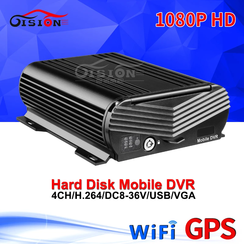  Envío gratis Wifi GPS Tracker 4CH AHD HDD Disco Duro móvil Dvr remoto en tiempo Real 1080 P coche g