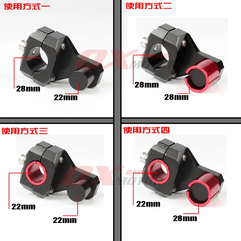 Заготовка зажимы Руля Мотоцикла Riser 22 мм 28 мм Бар Зажимная рукоятка стойки для руля для suzuki для yamaha для bmw анодированная поворотная