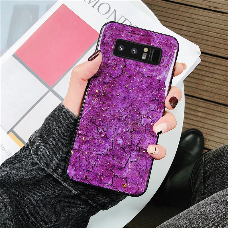 

for Samsung Galaxy Note 9 8 S10 S10e S9 S8 Plus S7 edge A6 A8 2018 J4 J6 J8 Case Marble Silicone Anti-knock Cover Funda Bumper