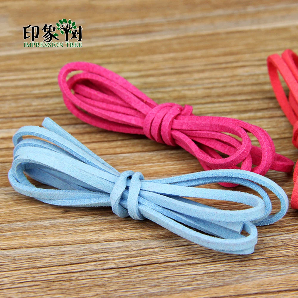 3 мм X 1 м/партия плоские из искусственной замши разных цветов корейский бархат кожаный шнур веревка нить DIY ювелирных изделий Выводы