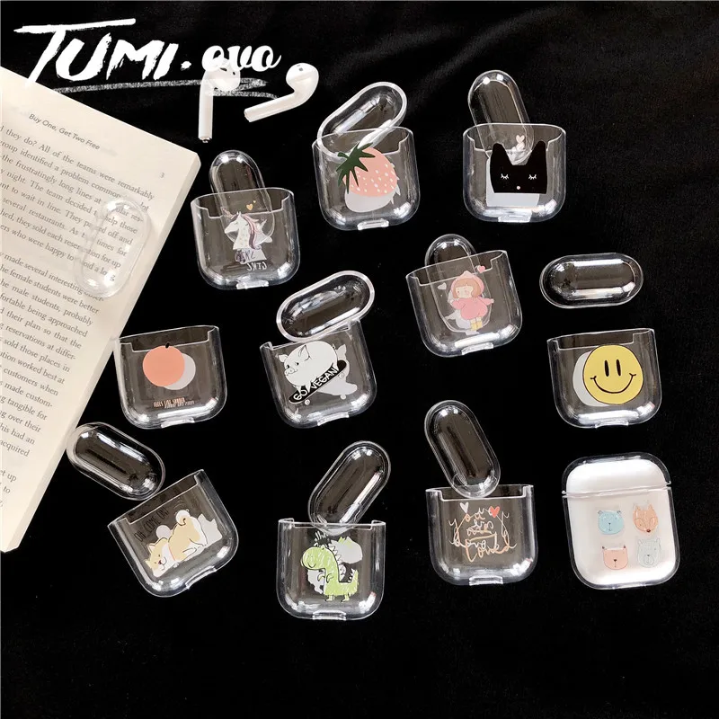 

Case for airpods Cute Earphone Case For AirPods Cover Cartoon Wireless Earphone Accessories for Apple Airpods Hard Case Bag